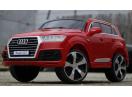 Masina electrica Audi Q7 2x35W 12V cu Scaun Tapitat, Panou de comanda #Rosu